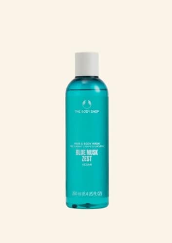 Image of The Body Shop Blue Zest Hair & Body Wash, Vegan Shower Gel, 250ml
