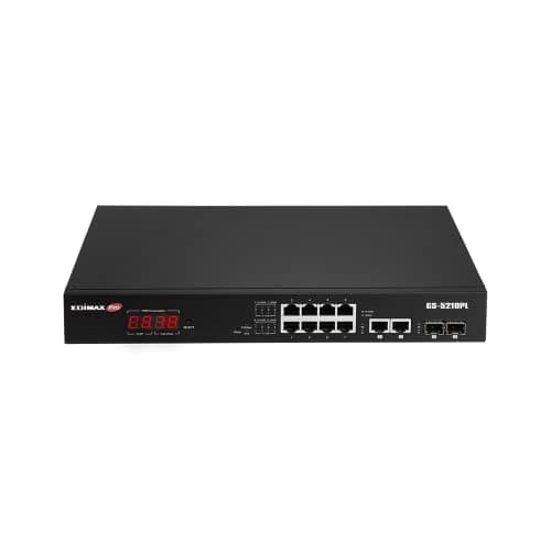 Image of Edimax 12 Port Gigabit PoE+ Web Smart Switch VLAN for Long Distance