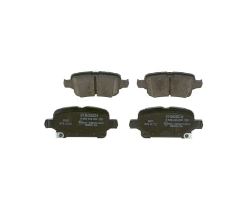 Image of Bosch BP2458 - Brake Pads Car Rear Axle - Bosch Quality - Reduced Noise and Dust - ECE-R90 Certified - Copper-Free - 1 Set of 4 Pads