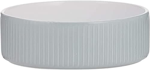 Image of Mason Cash Linear Grey Stoneware Pet Bowl, 13 cm
