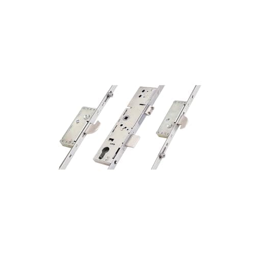 Image of Kooples Hardware 2 Hook 2 Roller Euro Cylinder Multi Point Door Lock – High Security Hook Lock for UPVC & Composite Doors – Durable Steel Mechanism (Option 1, 28mm)
