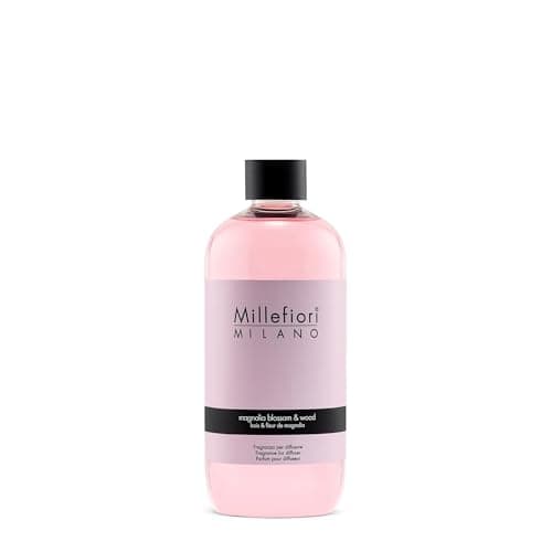 Image of Millefiori Milano Magnolia Blossom and Wood Natural Refill For Diffuser, Pink, 8.1 x 6.5 x 17.7 cm