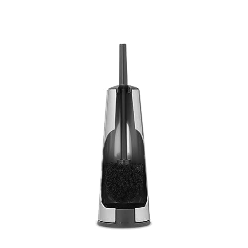 Image of Brabantia 414640 Toilet Brush and Holder - Brilliant Steel, Steel/Black