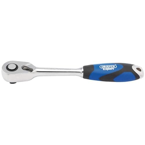 Image of Draper 26503 72 Teeth Soft Grip Reversible Ratchets 3/8" Length,Blue