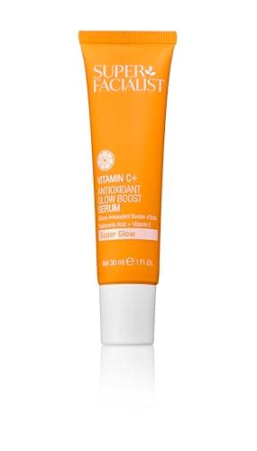 Image of Super Facialist - Vitamin C + Brighten Glow Boost Skin Serum, Oil Free Face Serum For Boosting Collagen Synthesis, Radiant & Youthful Skin, Vegan Friendly, 30ml