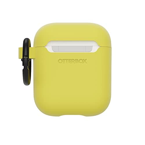 Image of OtterBox Soft Touch Headphone Case for AirPods (1st Gen 2016 / 2nd Gen 2019), Shockproof, Drop proof, Ultra-Slim, Scratch and Scuff Protective Case for Apple AirPods, Includes Carabiner, Yellow