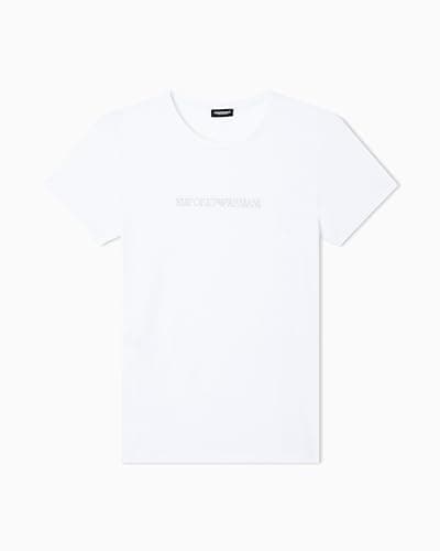 Image of Emporio Armani Woman's Essential Cotton Crew Neck T-Shirt, White, L, Regular