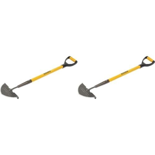 Image of Roughneck ROU68311 Sharp-Edge Lawn Edging Iron 210x1000mm/8¼x39½", Black-Yellow (Pack of 2)