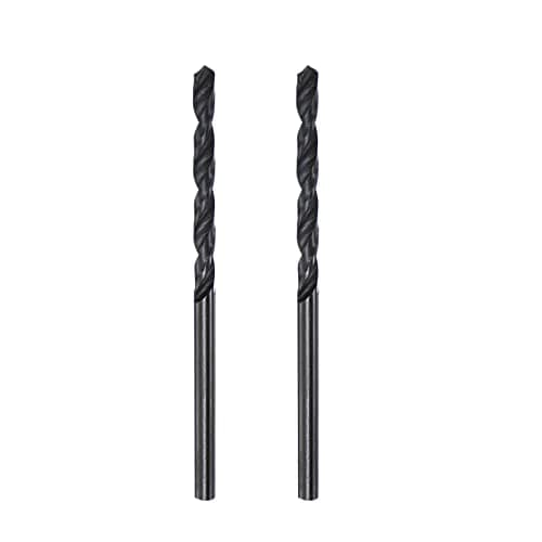 Image of sourcing map 6542 High Speed Steel Straight Shank Twist Jobber Drill Bit, Fully Ground Black Oxide Drill Bits 2.8mm Drill Diameter 59mm Total Length 2 Pcs