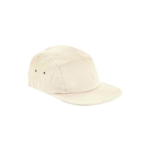 Image of Beechfield® B654 Canvas 5 Panel Camper Cap - Natural