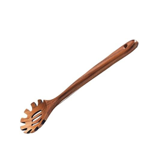 Image of Pastasked - Spaghetti Serve Spoon 12.6" Hanging Wooden Spoon with Teeth - Durable Utensil for Pasta Paghetti Baking and Mill