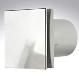 Image of Manrose DECO100SC 4" 100mm Standard On/Off Chrome Extractor Bathroom Shower Fan (Chrome Standard On/Off)