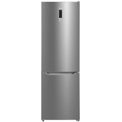 Image of Midea MDRB424FGD02O 310L 70/30 Freestanding Fridge Freezer, Total No Frost, Invertor Compressor, 224L Fridge, 86L Freezer, LED Light, Reversible Door, 59.5W x 63D x 188H cm, Stainless Steel