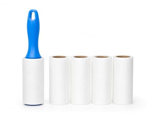 Image of 1ABOVE Lint Roller, 5 Sticky Replacement Heads with 1 Handles, Total 300 Easy Peel Sheets, Quickly Removes Animal Fur, Cat & Dog Hair, Dust & Fluff from Clothes, Furniture, Carpet…
