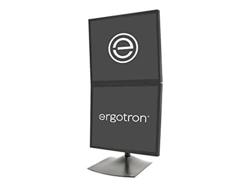 Image of Ergotron DeskStand DS100 - Stand for 2 LCD displays - aluminium, steel - black - screen size: up to 27"