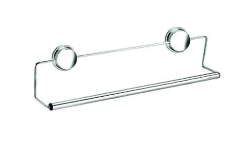 Image of Croydex QM282641 Rust Free Stick 'N' Lock Plus Towel Rail, Stainless_Steel, Silver