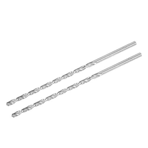 Image of TA-VIGOR 2Pcs 5.5mm Extra Long Twist Drill Bits, 200mm Length High-Speed Steel HSS Straight Shank Spiral Drill Bits for Wood Metal Aluminum Plastic