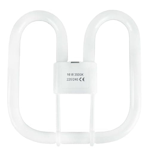 Image of 16W GR10Q Compact Fluorescent Lamp，4 Pin Light Bulbs Warm White 3500K Non-Dimmable，950LM，AC 230V，Recessed Ceiling Light，Energy Saving Light Bulbs，Pack of 1.