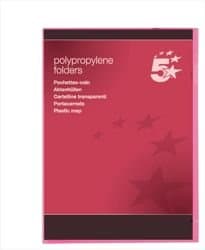 Image of 5 Star Folder Cut Flush Polypropylene Copy-safe Translucent A4 Red [Pack 25]