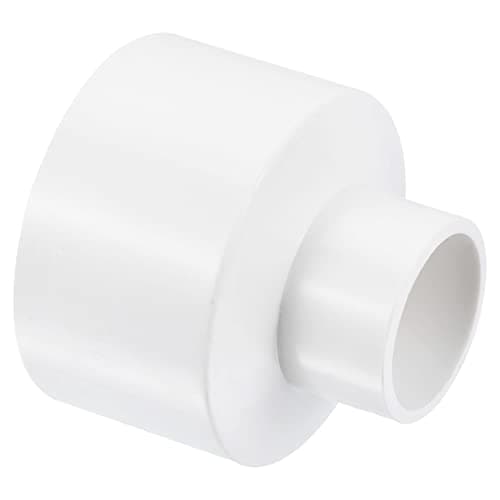 Image of PATIKIL PVC Reducer Pipe Fitting 63mm to 32mm ID, Straight Coupling Adapter Connector, White