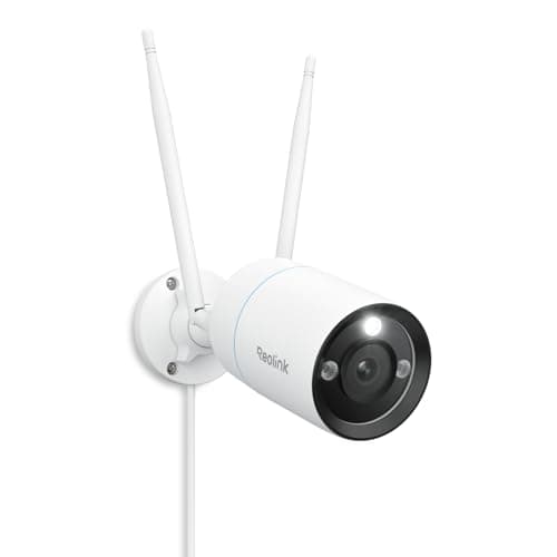 Image of Reolink 4K Security Camera Outdoor Wi-Fi 6, 8MP Color Night Vision, Human/Vehicle/Animal Detection, IP67 Waterproof, 2.4/5 GHz WiFi, 2-Way Audio, Home Plug in IP Camera 24/7 Recording, RLC-810WA