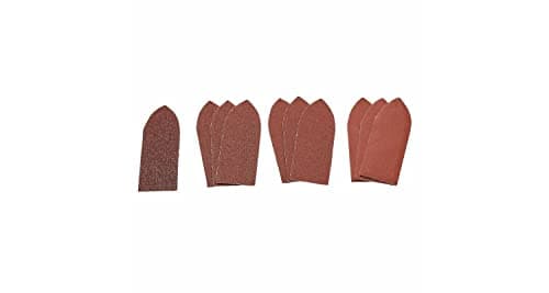 Image of Draper 99259 Assorted Pack of Ten Hook and Loop Aluminium Oxide Sanding Sheets (32x92mm)