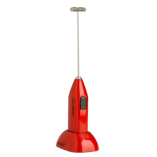 Image of aerolatte 045RD Milk Frother with Stand, Stainless Steel, Red