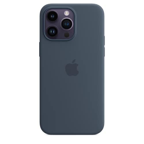 Image of Apple iPhone 14 Pro Max Silicone Case with MagSafe - Storm Blue ​​​​​​​