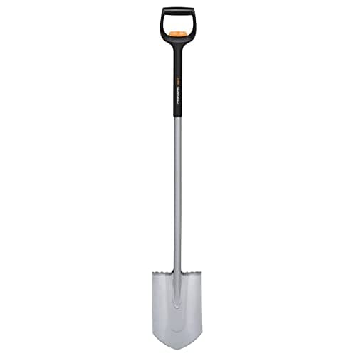 Image of Fiskars Telescopic Shovel For Hard, Rocky Soil, Pointy, Length: 111-130 cm, Reinforced Boron Steel, Black/Orange, Xact, 1066732