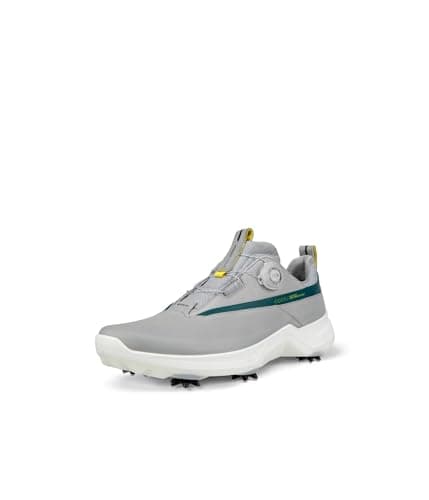 Image of ECCO Men's Biom G5 Boa Gore-tex Waterproof Golf Shoe, Concrete/Baygreen, 12-12.5