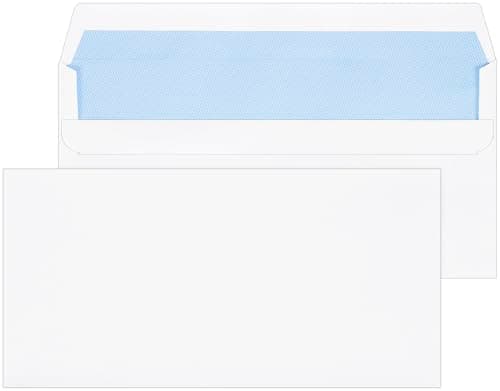 Image of Officely DL Self Seal Envelopes 90 GSM Wallet 110mm x 220mm, White - Box of 1000