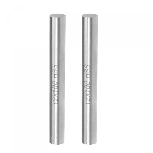 Image of CoCud Round Steel Rod, 12mm Diameter 100mm Length, High Speed Steel Bar Stock Craft DIY Tool - (Applications: for Drill Lathes Boring Machine), 2-Pieces