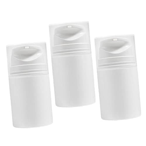 Image of 3 Pack Airless PP Pump Bottles, 50Ml Refillable Empty Lotion Dispenser for Moisturisers and Sunscreen, Travel-Size Press Type Containers, White