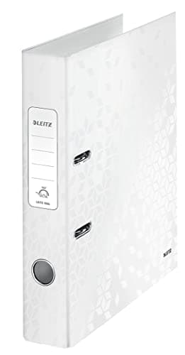 Image of Leitz Lever Arch File, Pearl white, 50 mm spine width, WOW Range, 10060001
