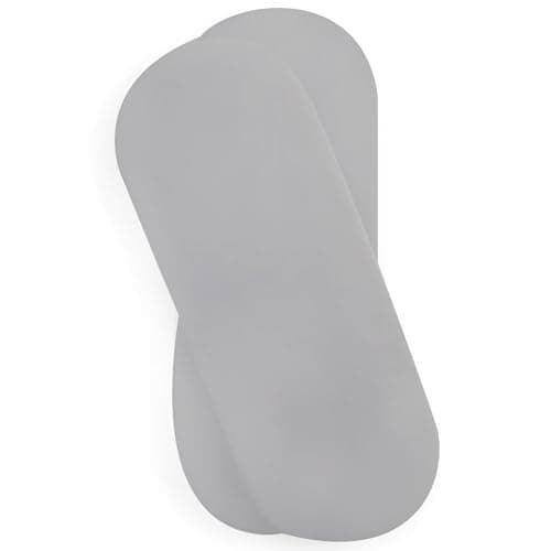 Image of Clair de Lune 2 Pack Fitted Jersey Cotton Moses Basket Sheets 74 x 30 cm (Grey)