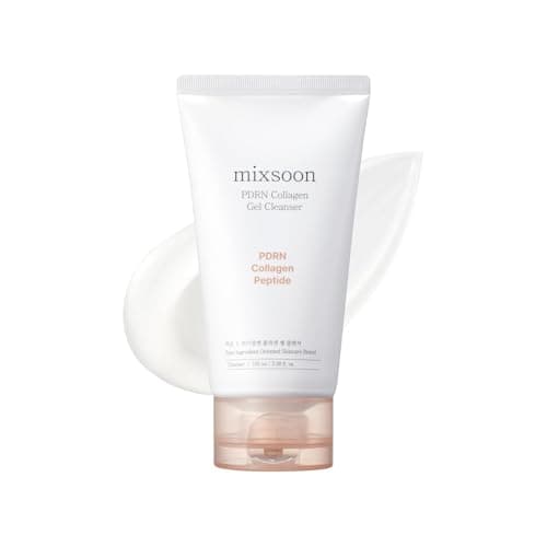 Image of mixsoon PDRN Collagen Gel Cleanser - Plant-Based PDRN Face Wash with Collagen, Peptides & Fermented Rice Bran, Low-pH Hydrating Cleanser for Refined Clarity & Vibrant Glow, 100ml