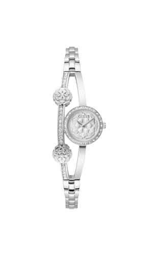 Image of Guess Chloe Women's Watch GW0756L1, 20.5 mm Recycled Steel Silver, Sunray Dial, Quartz Analogue, Mineral Glass, 3 ATM, Link Strap