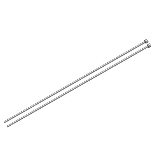 Image of sourcing map 2Pcs Straight Ejector Pins, 3mm (1/8") Dia. 65Mn Steel Round Tip Punch 250mm (10") Long for Mechanical Maintenance