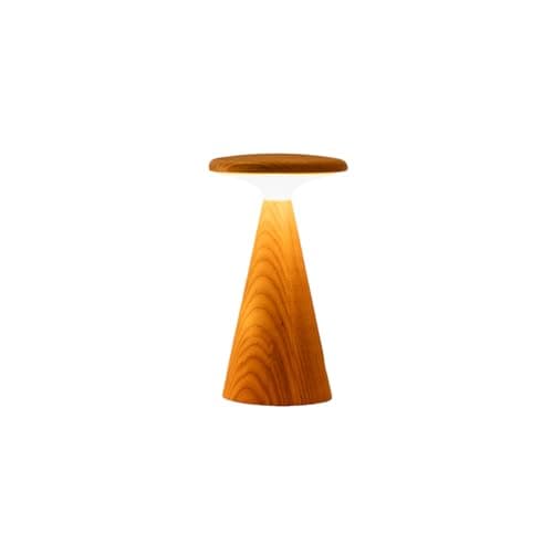 Image of Gingko Design Sylva Table Lamp Mini – White Ash | Compact Wooden Lamp with Natural Finish | Modern Minimalist Lighting for Bedside, Shelf, or Desk