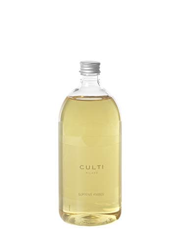 Image of Culti Milano Reed Diffuser Refill 1000 ml | Supremeamber Fragrance, Patchouli, Black Vanilla, Cystus and Quinotto Note. - Duration 4 Months - Meterage: 10 to 20 m²