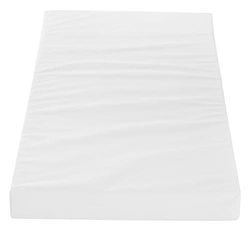 Image of Tutti Bambini Essentials Fibre Cot Mattress 120 x 60cm - Hypoallergenic, Breathable & Water-Repellent, 100% Dent-Resistant Polyester Fibre, Firm, White