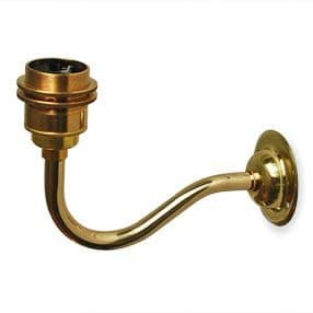 Image of Lamps and Lights Wall Light with Swan Neck Edison Screw (Brass)