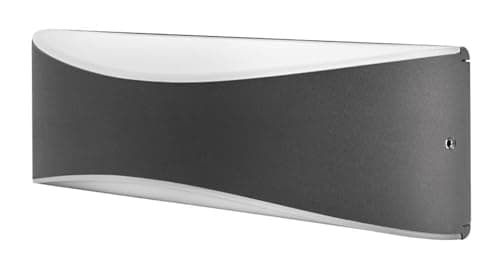 Image of Wave Wall Light IP65 7w 310lm 3000K Dark Grey