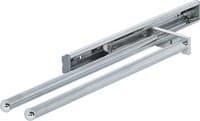 Image of BSM Marketing Pull Out Kitchen Towel Rail 2-Arm System Polished Chrome 330mm