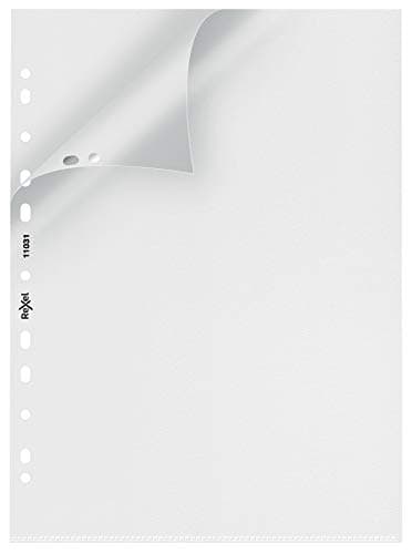 Image of Rexel Nyrex Premium A4 Punched Pockets, Top & Left Opening, Embossed, Pack of 25, 11031