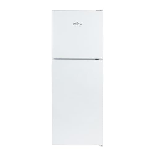 Image of Willow WTM138W 138L Small Fridge Freezer with Adjustable Thermostat, Top Mount Slimline Fridge Freezer, Mark Proof Finish - White