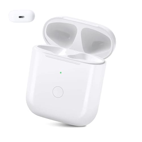 Image of Replacement Charging Case Compatible with Air-Pods 1/ 2nd Gen, USB-C Wireless Charging Case for Air-pod 1st and 2nd, Bluetooth Pairing Sync Button(Without Earbuds)