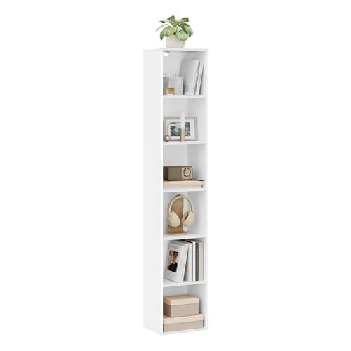 Image of WOLTU Bookcase, White Book Shelf 6 Storage Cubes Unit, Tall Freestanding Bookcases for Living Room,Bedroom