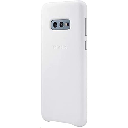 Image of Samsung Protective Leather Cover for Galaxy S10e – Official Galaxy S10e Case – Hardwearing Genuine Leather Phone Case for the Samsung Galaxy S10e - White