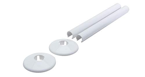 Image of Companyblue Talon Snappit for Towel Rail Radiators Pipe Covers and Collars (White 200mm)